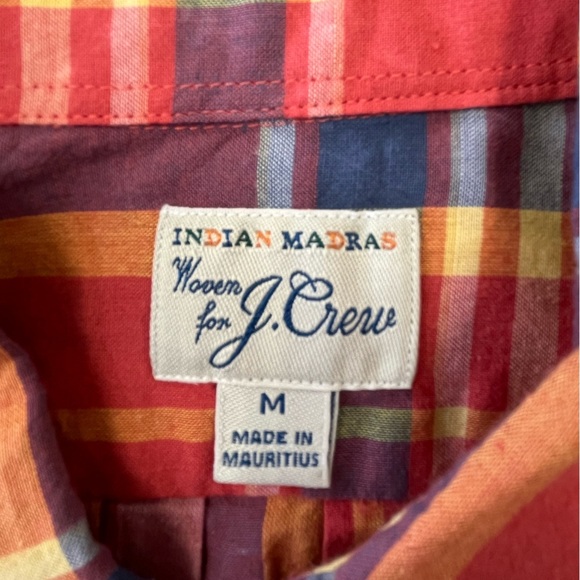 NWT J. Crew Men's Multicolor Plaid Shirt, sz MD - Picture 2 of 10